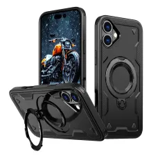Hibrid Páncél Divatos Tok MagSafe-val iPhone 16-hoz - Fekete