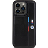 BMW Perforált Tricolor Vonallal ellátott tok iPhone 15 Pro - fekete - 1. kép