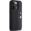 BMW Perforált Tricolor Vonallal ellátott tok iPhone 15 Pro - fekete - 2. kép