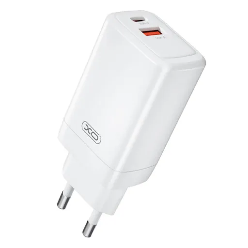 Fali töltő XO CE17, 65W, 1x USB-C, 1x USB-A