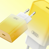 XO CE18 fali töltő, USB-C, PD30W (sárga) - 3. kép