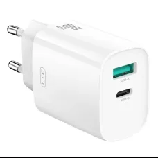 Fali töltő XO CE30, 30W, 1x USB-C, 1x USB-A