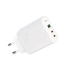 XO fali töltő CE04 PD 65W 2x USB-C 1x USB fehér