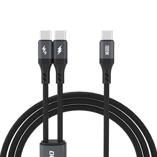 Dudao L3F 2in1 Kábel 100W 1.2m 2 x USB-C - Fekete