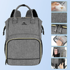 Matein 1368 Szürke, 15,6'' Laptop és Ebéd Hátizsák USB - 4. kép
