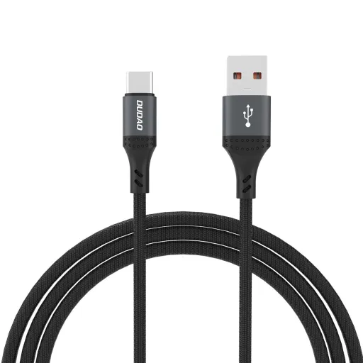 Dudao L3ST USB-A - USB-C 5A Kábel 1.2m Fonott - Fekete