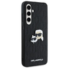 Karl Lagerfeld KLHCS24FEPGKLKCPK Samsung Galaxy S24 FE fekete/fekete kemény tok Monogram Karl&Choupette fej jelvény tok - 2. kép