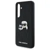 Karl Lagerfeld KLHCS24FEPGKLKCPK Samsung Galaxy S24 FE fekete/fekete kemény tok Monogram Karl&Choupette fej jelvény tok - 4. kép