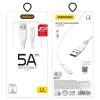 Dudao USB / micro USB kábel 5A 1m fehér (L2M 1m fehér) - 1. kép