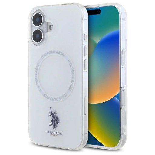US Polo IML Ring MagSafe iPhone 16 tok - Fehér US Polo IML Ring MagSafe iPhone 16 tok - Fehér