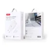XO falitöltő CE17 PD 65W 1x USB-C 1x USB fehér + kábel USB-C - USB-C - 0. kép