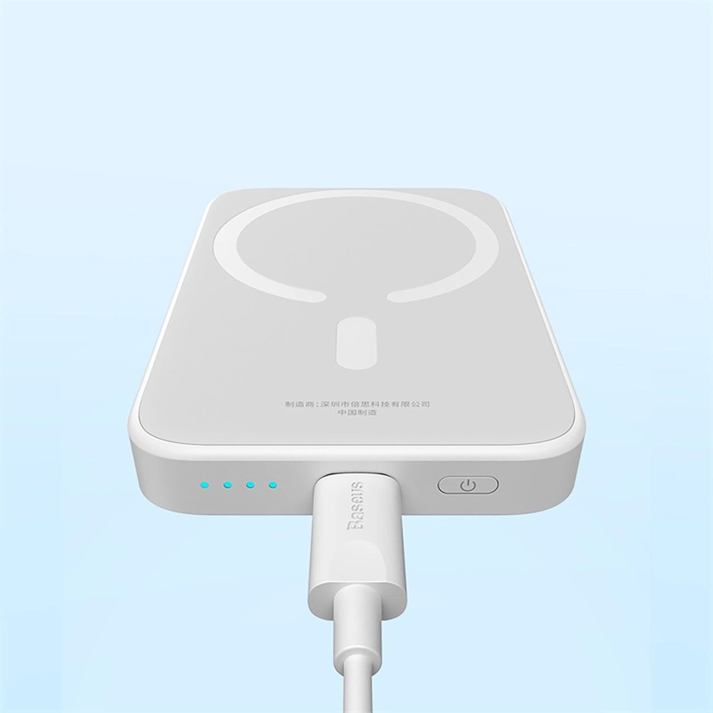 Baseus Magsafe Mini 6000mAh 20W powerbank kábellel Simple Series USB-C - fehér - 9
