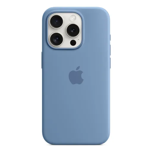 MT1L3FE/A Apple Szilikon Magsafe Tok iPhone 15 Pro-hoz Téli Kék Tok MT1L3FE/A Apple Szilikon Magsafe Tok iPhone 15 Pro-hoz Téli Kék Tok