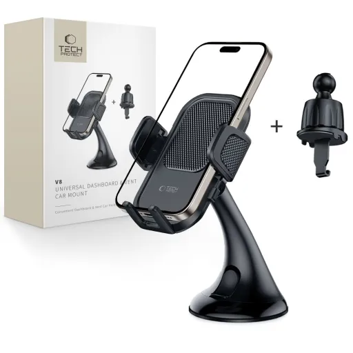 Tech-protect V8 Universal Dashboard & Vent Car Mount Black