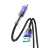 Joyroom S-A42 Crystal-Clear Series 3A USB-A - USB-C cable 1.2m - black - 1. kép