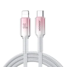 Joyroom S-A42 Crystal-Clear Series 30W USB-C - Lightning kábel 1.2m - fehér