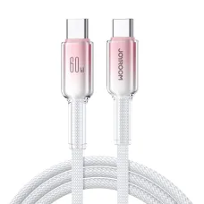 Joyroom S-A42 Crystal-Clear Sorozat 60W USB-C - USB-C kábel 1.2m - fehér