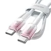 Joyroom S-A42 Crystal-Clear Sorozat 60W USB-C - USB-C kábel 1.2m - fehér - 3. kép