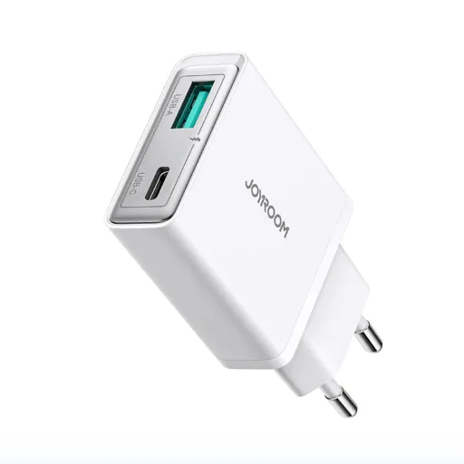 Joyroom JR-TCF14 20W USB-A USB-C szuper vékony fali töltő - Fehér