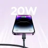 Joyroom Multi-Color Series A14 USB-C / Lightning kábel 20W 1.2 m - Fekete - 1. kép