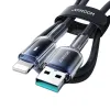 Joyroom S-A42 Crystal-Clear Series 3A USB-A - Lightning cable 1.2m - black - 3. kép