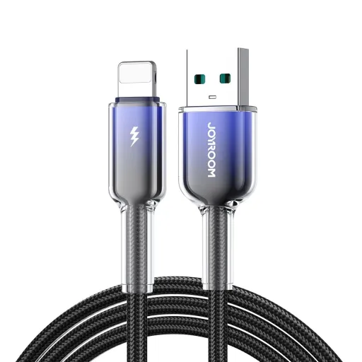 Joyroom S-A42 Crystal-Clear Series 3A USB-A - Lightning cable 1.2m - black