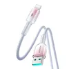 Joyroom S-A42 Crystal-Clear Series 3A USB-A - Lightning kábel 1.2m - fehér - 1. kép