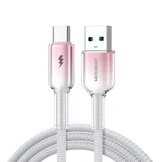 Joyroom S-A42 Crystal-Clear Series 3A USB-A - USB-C kábel 1.2m - fehér