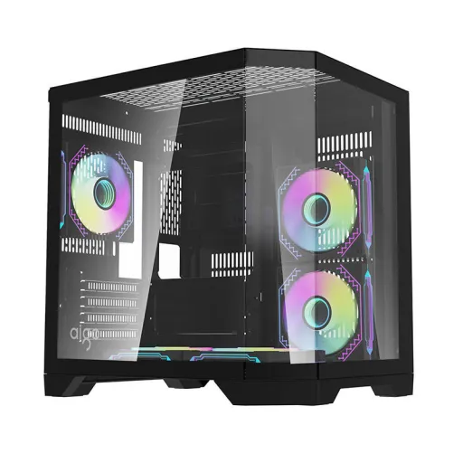 Darkflash Számítógépház FT350 + 5 aRGB ventilátor (fekete)
