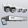 ZOSI IP Kamera készlet 2 db C296 WiFi 5MP & 2 db C182 WiFi 8MP + 8csatornás NVR + 2TB merevlemez - 0. kép