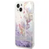 Guess GUHCP14SLFLSU iPhone 14 6.1 tok viola/lila Flower Liquid Glitter tok - 0. kép