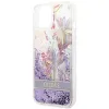 Guess GUHCP14SLFLSU iPhone 14 6.1 tok viola/lila Flower Liquid Glitter tok - 4. kép