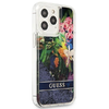 Guess Flower Liquid Glitter tok iPhone 13 Pro Max - kék - 2. kép
