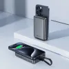 Powerbank Acefast M10 mágneses 2x USB-C PD 30W és 15W induktív töltés USB-C kábellel - Fekete - 4. kép