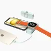 Wozinsky WF16-YLS 5000mAh 15W Lightning Mini Power Bank beépített USB-C kábellel és Apple Watch töltővel - Zöld - 0. kép