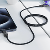 Acefast C12 USB-C / USB-C PD kábel 60W 480Mb/s, nejlon fonattal - fekete - 4. kép