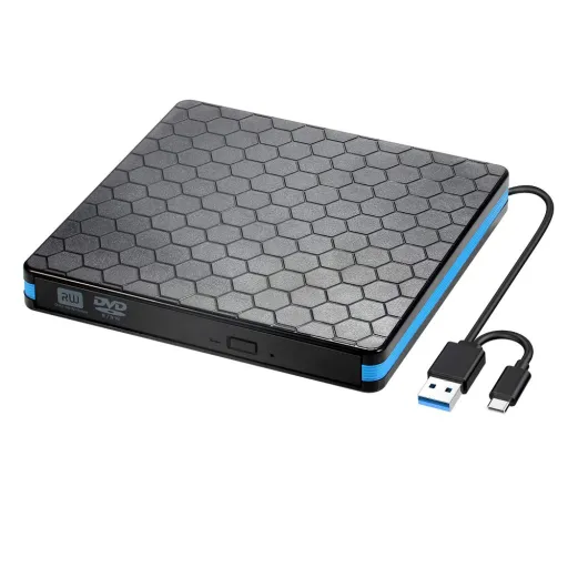 RayCue külső CD/DVD író/olvasó USB 3.0, Type-C csatlakozóval