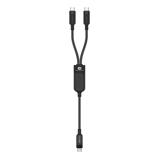 Acefast C5 USB-C - USB-C / USB-C 2az1-ben 100W 480Mb/s kábel - fekete