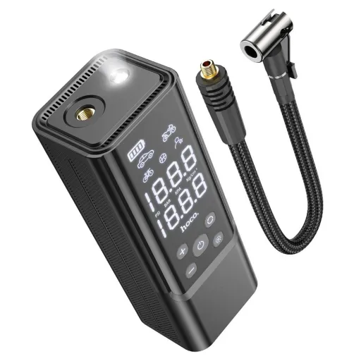 HOCO vezeték nélküli hordozható légpumpa 5000mAh ZP7 fekete