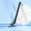 HOCO vezeték nélküli hálózati kártya külső antennával USB Wifi4 HI32 fekete - 1. kép