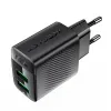 Acefast A86 hálózati töltő 2x USB-A 12W - fekete - 3. kép