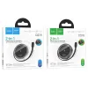 HOCO vezeték nélküli töltő visszahúzható kábellel, Type C kompatibilis MagSafe és APPLE Watch 15W CQ18 ezüst - 1. kép
