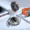 HOCO vezeték nélküli töltő visszahúzható kábellel, Type C kompatibilis MagSafe és APPLE Watch 15W CQ18 ezüst - 4. kép