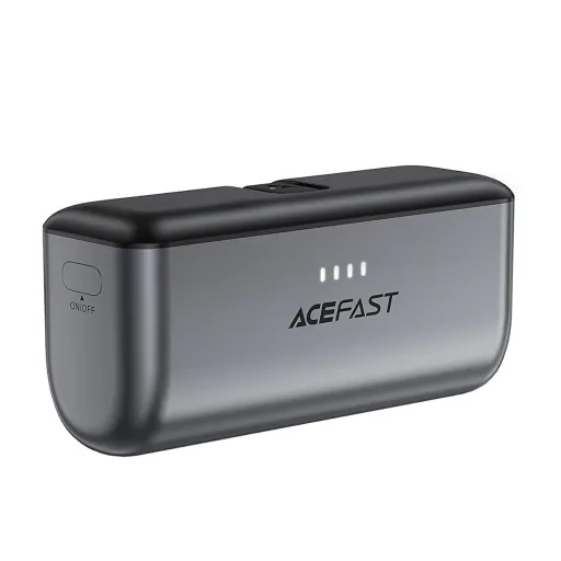 Acefast M9 5000mAh USB-C (male) / USB-C (female) PD 20W - fekete