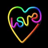 Neon LED RGB LOVE IN HEART FLRN02 + RC Forever Light, - 1. kép