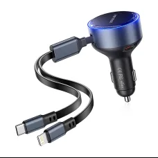 Vention FFOB0 USB-C autós töltő + USB-C/Lightning 30W kábel