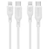 SPIGEN DURASYNC MFI LIGHTNING KÁBEL 2-PACK 100CM FEHÉR - 0. kép