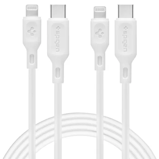 SPIGEN DURASYNC MFI LIGHTNING KÁBEL 2-PACK 100CM FEHÉR