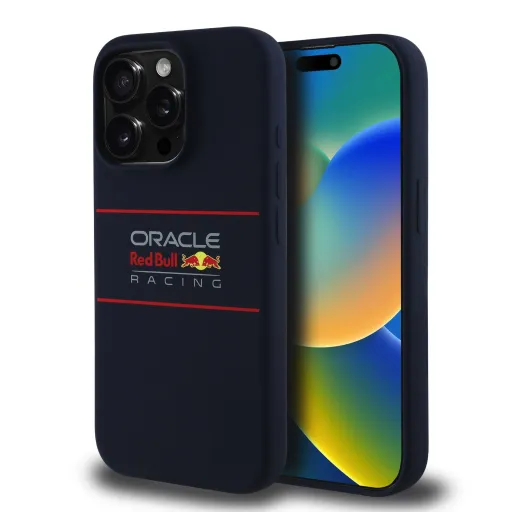 Red Bull Szilikon Vízszintes Logo MagSafe tok iPhone 15 Pro Max Navy