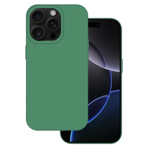 Tel Protect Silicone Premium tok iPhone 16 Pro Max sötétzöld